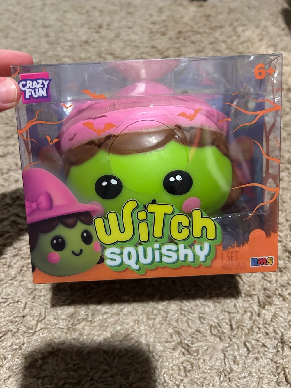 Witch Squishy Plush - Pink & Green